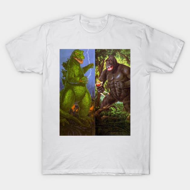 Godzilla v. King Kong T-Shirt by DirtyD